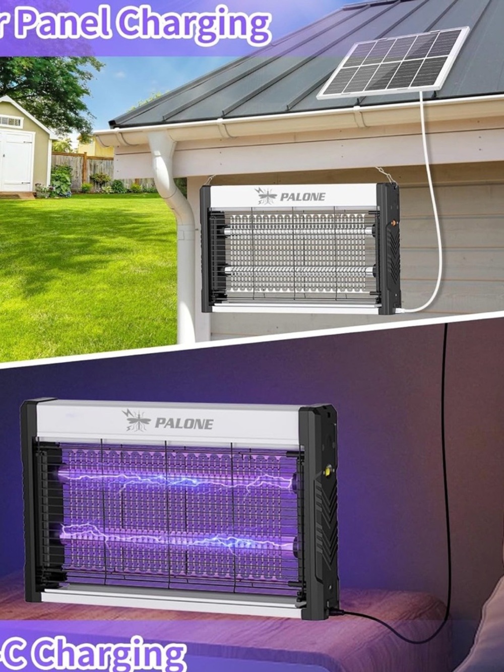 PALONE Solar Bug Zapper Outdoor - Picture 4 of 5